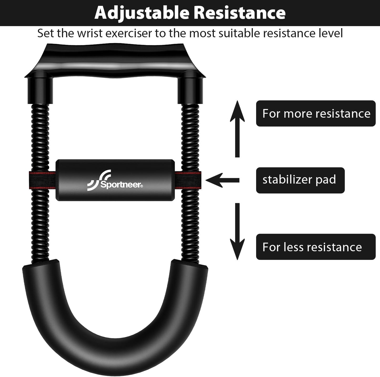 Fortalecedor de Muñeca y Antebrazo - Ejercitador de Mano con Resistencia Ajustable para Entrenamiento de Fuerza y Agarre - Equipo de Gimnasio en Casa para Atletas y Rehabilitación