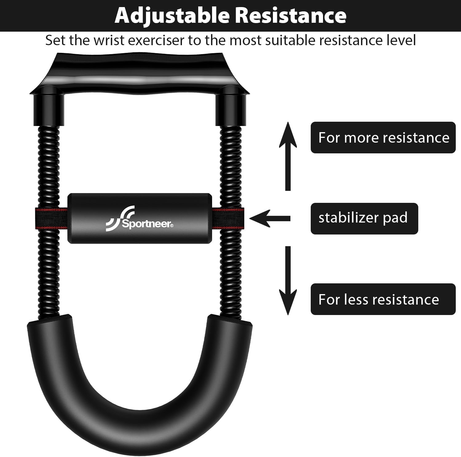 Fortalecedor de Muñeca y Antebrazo - Ejercitador de Mano con Resistencia Ajustable para Entrenamiento de Fuerza y Agarre - Equipo de Gimnasio en Casa para Atletas y Rehabilitación