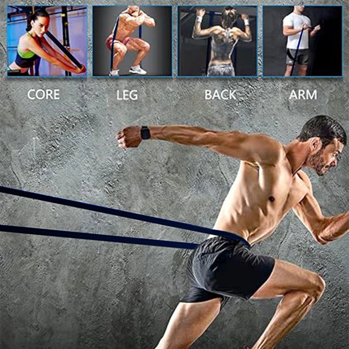 Set de 6 Bandas de Resistencia Premium para Entrenamiento – Ligas de Látex para Fitness