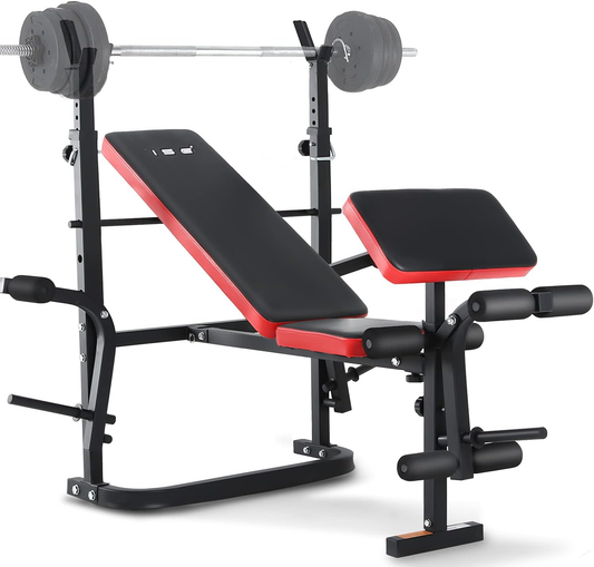 Banco De Musculación Multifuncional Inclinable Para Entrenamiento Completo, Banca De Peso Ajustable Plegable Fitness Doméstico Para Casa, Press Banca Máx 120KG