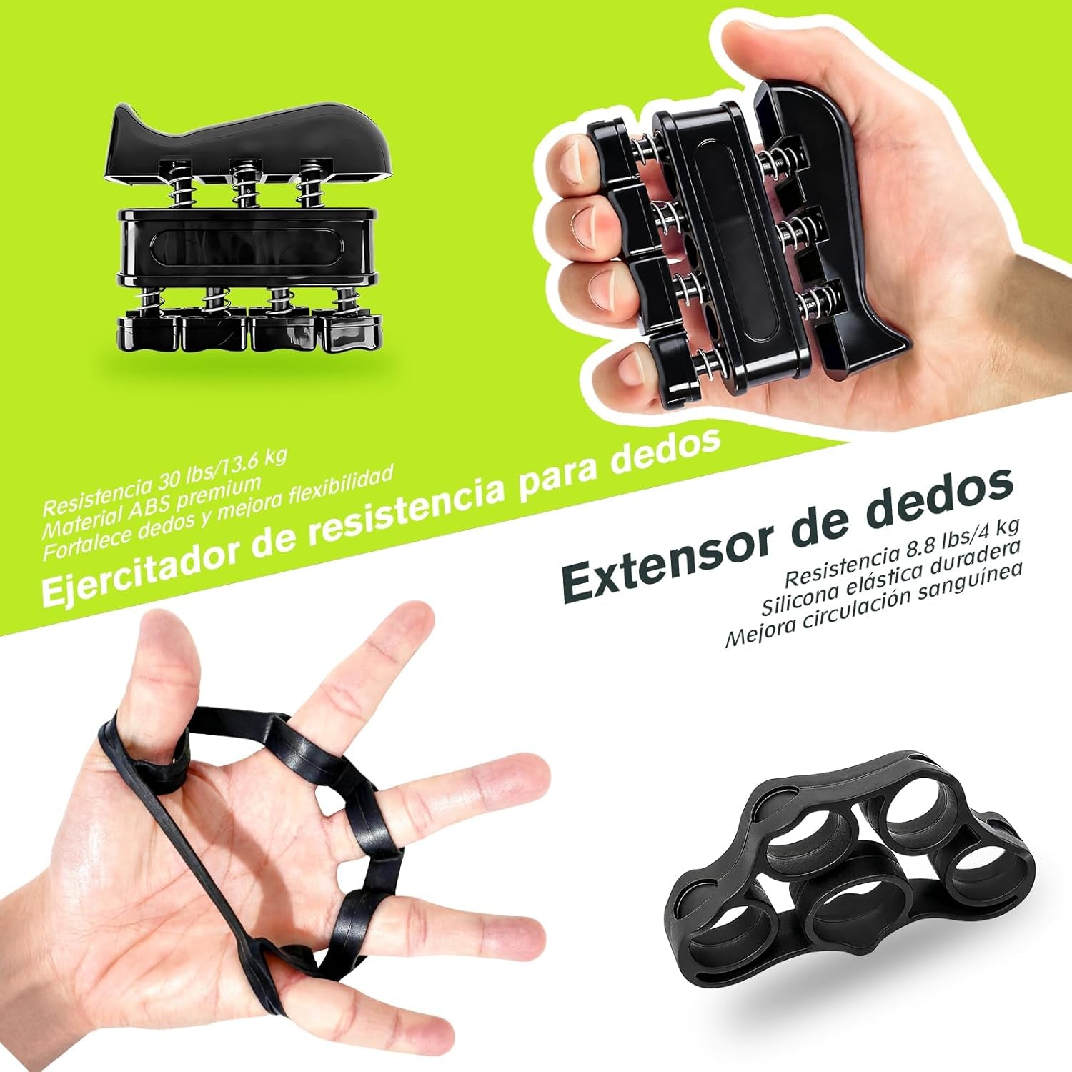 Fortalecedor de Agarre Ajustable U-VKK (5-60 kg) – Ejercitador de Mano, Antebrazos y Muñeca con Resistencia Variable, Ideal para Rehabilitación y Fitness