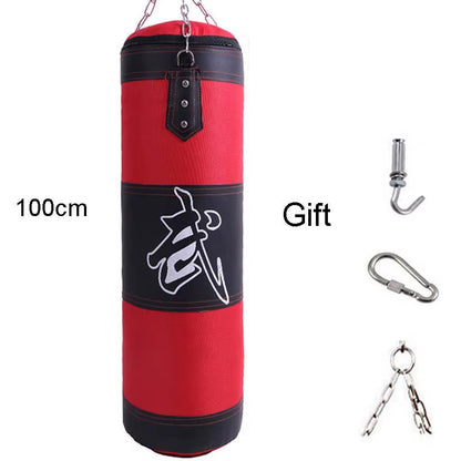 Saco de Boxeo Pesado Profesional para Entrenamiento – Kit de Saco de Arena con Cadena de Acero y Gancho de Techo para MMA, Muay Thai y Fitness