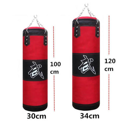 Saco de Boxeo Pesado Profesional para Entrenamiento – Kit de Saco de Arena con Cadena de Acero y Gancho de Techo para MMA, Muay Thai y Fitness