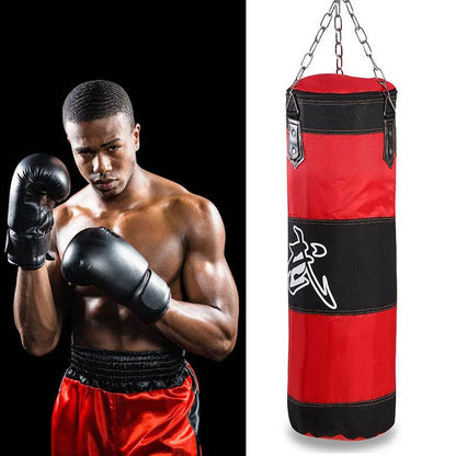 Saco de Boxeo Pesado Profesional para Entrenamiento – Kit de Saco de Arena con Cadena de Acero y Gancho de Techo para MMA, Muay Thai y Fitness