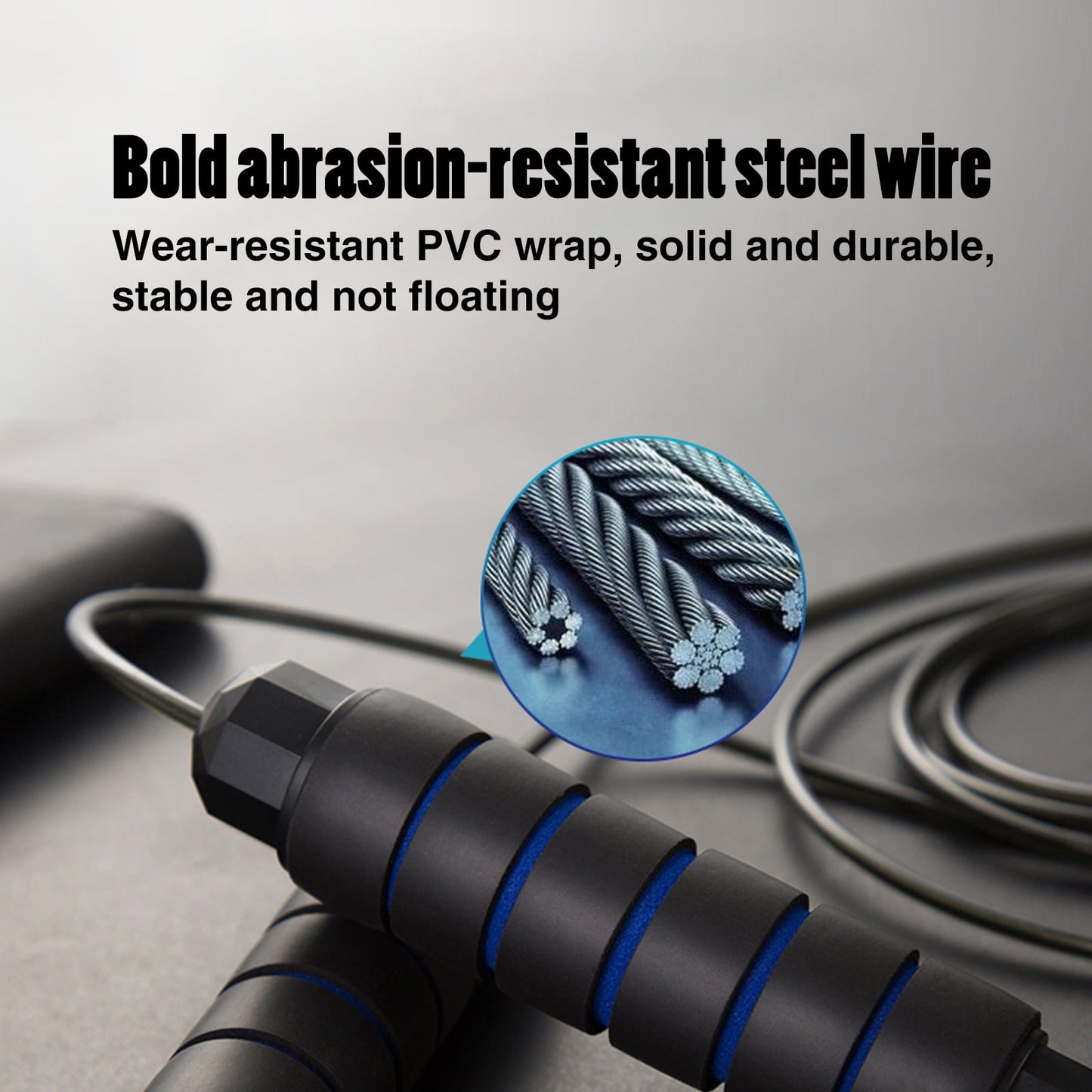 Cuerda para Saltar Ajustable – Comba de Fitness Ligera y Duradera para Ejercicio Aeróbico en Casa