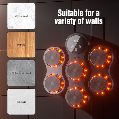 Máquina de Boxeo Musical Profesional: Entrenador de Pared Inteligente con Bluetooth | 9 Velocidades y Modos, Pantalla LED | Incluye Guantes Pro – Mejora tu Agilidad y Fuerza