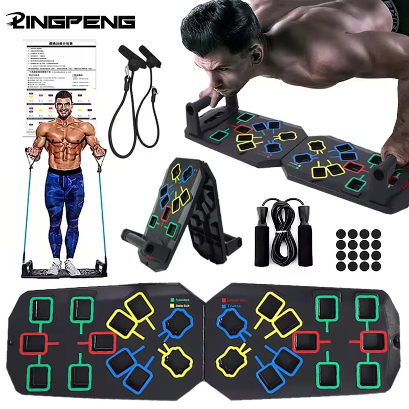 Tabla de Flexiones Multifuncional Pro: Sistema de Entrenamiento de Fuerza Superior para Hombres – Pecho, Hombros y Tríceps