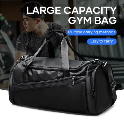 Bolso Deportivo 40L Impermeable con Compartimento para Zapatos – Bolsa de Viaje Plegable Ligera para Gimnasio
